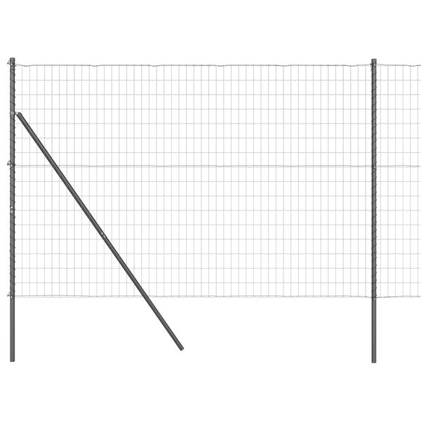 vidaXL Cerca com Poste Cinzeto 1,6 x 10 m A&ccedil;o e PVC