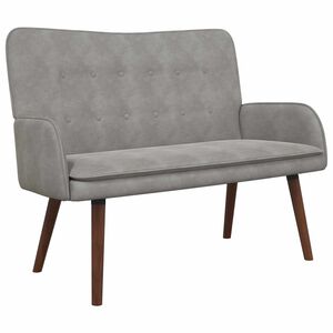 vidaXL Sof&aacute; para 2 Pessoas Cinzento-claro 115 x 61 x 87 cm Veludo