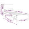 vidaXL Cama com Armazenamento Preto 100 x 200 cm Madeira processada