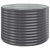 vidaXL Canteiro elevado jardim 100x100x68 a&ccedil;o galvanizado antracite