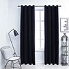 vidaXL Cortinas blackout com argolas 2 pcs 140x225 cm veludo preto