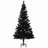 vidaXL &Aacute;rvore Natal artificial pr&eacute;-iluminada c/ bolas PVC preto