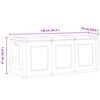 vidaXL Caixa arrumação p/ jardim 138x53x57cm 330L cinza-escuro e preto