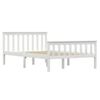 vidaXL Estrutura de cama 120x200 cm pinho maci&ccedil;o branco