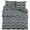 vidaXL Conjunto de capa de edred&atilde;o 220x240 cm algod&atilde;o cinza