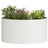 vidaXL Vaso de Jardim Branco 40 x 40 x 20 cm A&ccedil;o