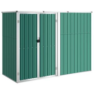 vidaXL Abrigo p/ ferramentas jardim 225x89x161cm a&ccedil;o galvanizado verde