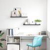 vidaXL Prateleiras de parede suspensas 2 pcs 80x23,5x3,8cm MDF cinza