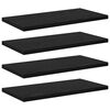 vidaXL Estante de Prateleira 4 pcs Preto 40 x 20 x 1,5 cm