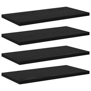 vidaXL Estante de Prateleira 4 pcs Preto 40 x 20 x 1,5 cm