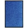 vidaXL Tapete de porta lav&aacute;vel 40x60 cm azul