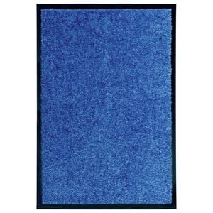 vidaXL Tapete de porta lav&aacute;vel 40x60 cm azul
