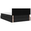vidaXL Cama com arruma&ccedil;&atilde;o e colch&atilde;o com colch&atilde;o Preto 140 x 190 cm
