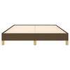 vidaXL Estrutura de cama sem colchão 140x190 cm tecido castanho-escuro