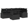 vidaXL Conjunto de Sof&aacute; de Jardim 6 unid. Preto 100 x 55 x 73 cm