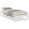 vidaXL Cama extra longa sem colch&atilde;o 90x220 cm pinho maci&ccedil;o branco