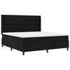 vidaXL Cama Box com colch&atilde;o com cabeceira Preto 200 x 180 cm tecido