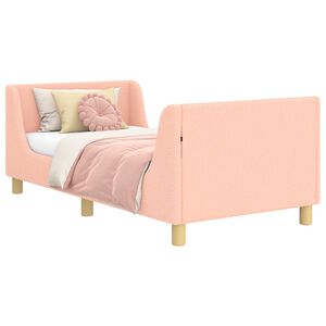 vidaXL Estrutura de Cama Infantil com Cabeceira Rosa 80 x 160 cm