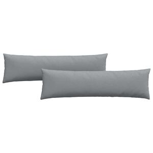 vidaXL Travesseiros de Sof&aacute; 2 pcs Cinzento-claro 145 x 40 cm tecido