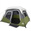 vidaXL Tenda familiar c/ LED 6 pessoas liberta&ccedil;&atilde;o r&aacute;pida verde-claro