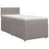 vidaXL Cama box spring com colch&atilde;o Cinzento-acastanhado 90 x 190 cm