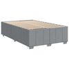 vidaXL Cama boxspring com colch&atilde;o 120x190 cm tecido cinzento-claro