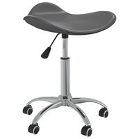 vidaXL Cadeira de escritório couro artificial cinzento