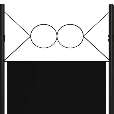 vidaXL Divisória de quarto com 3 painéis 120x180 cm preto