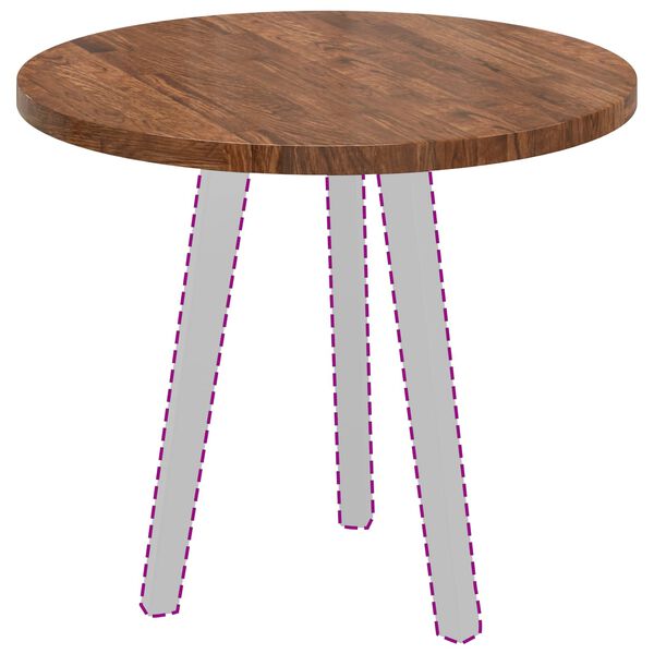 vidaXL Tampo de Mesa Marrom Claro &Oslash; 60 x 2,5 cm