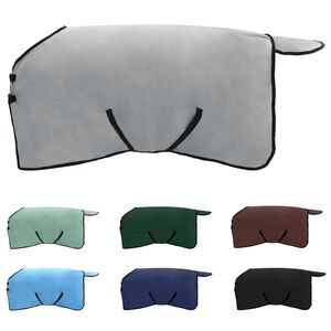 vidaXL Cobertor de Cavalo Cinza claro total e rosa Poli&eacute;ster