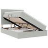 vidaXL Cama de Armazenamento LED com Colch&atilde;o Cinzento-claro