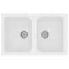 vidaXL Pia de cozinha Quartzo e Resina 76 x 48 x 30 cm Branco