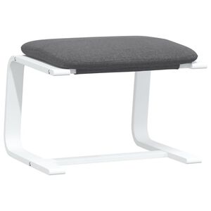 vidaXL Apoio de p&eacute;s 51x41x40 cm tecido cinzento-escuro