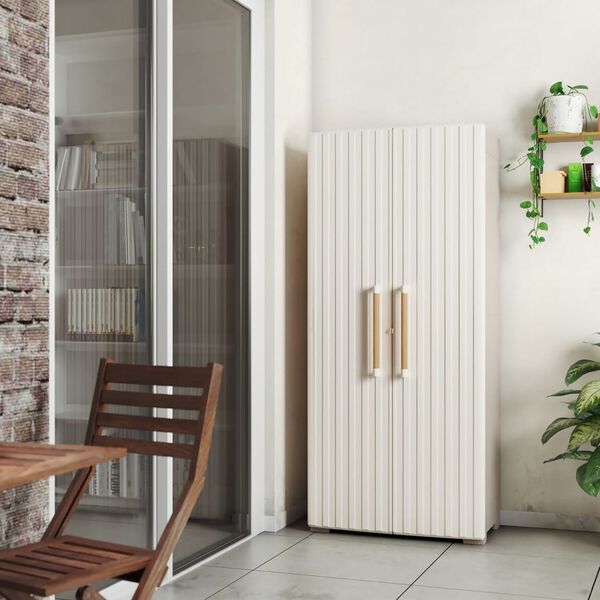 Keter Arm&aacute;rio de arruma&ccedil;&atilde;o c/ prateleiras Groove bege e cor de areia