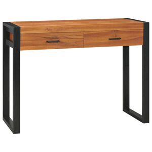 vidaXL Secret&aacute;ria com 2 gavetas 100x40x75 cm madeira de teca