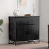 vidaXL Buffet com gaveta Carvalho Preto 79,5 x 35,5 x 74,5 cm