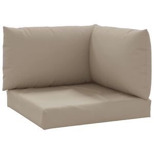 vidaXL Almofad&otilde;es de paletes 3 pcs tecido oxford cinza-acastanhado