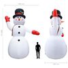 vidaXL Boneco de neve insuflável Natal com LED IP44 600 cm XXL