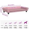 vidaXL Cama para c&atilde;es 100x50x21 cm veludo rosa
