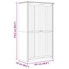vidaXL Guarda-roupa com porta BODO Marrom mel 53,5 x 99 x 173 cm