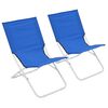 vidaXL Cadeiras de praia dobr&aacute;veis 2 pcs azul