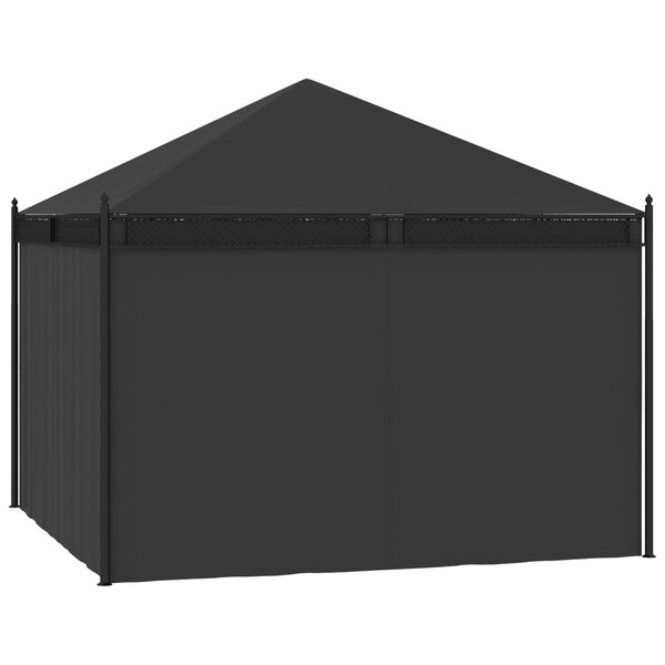 vidaXL Gazebo com cortinas 3,5x3,5x3,1 m antracite