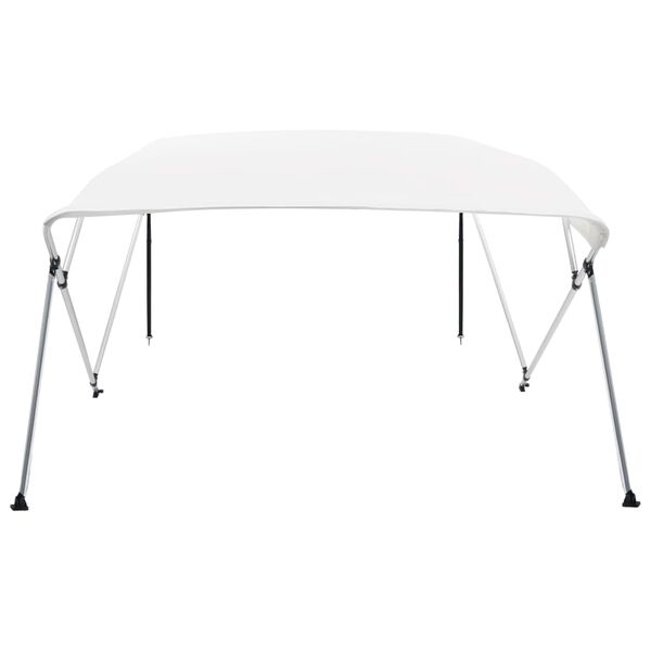 vidaXL Toldo em 4 arcos Bimini 243x180x137 cm branco