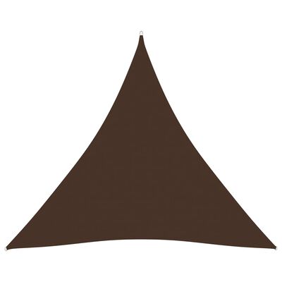 vidaXL Para-sol vela tecido oxford triangular 4,5x4,5x4,5 m castanho