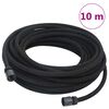 vidaXL Mangueira para rega gota-a-gota de jardim 10 m borracha preto