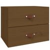 vidaXL Mesa de cabeceira de parede 50x36x40 cm castanho mel