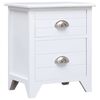 vidaXL Mesa-de-cabeceira 38x28x45 cm madeira paulownia branco