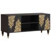 vidaXL Gabinete para TV Preto 105 x 33 x 46 cm Madeira de manga maciça