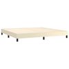 vidaXL Cama box spring c/ colch&atilde;o/LED 200x200cm couro artificial creme