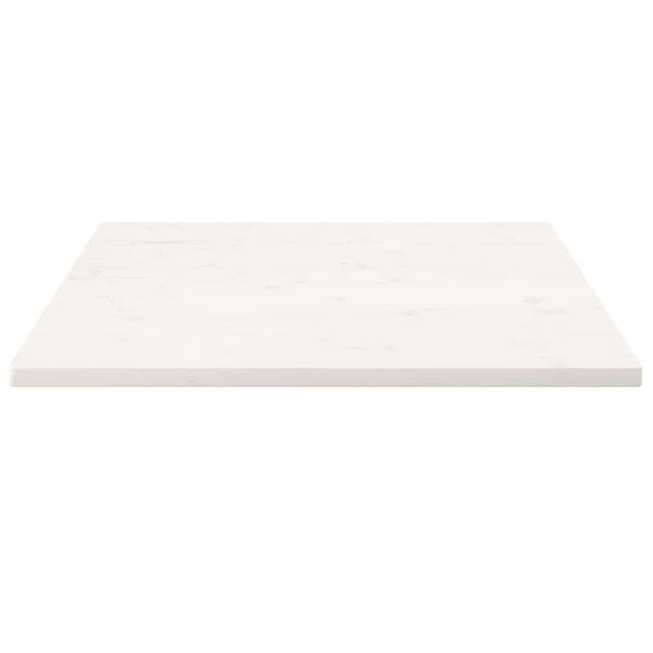 vidaXL Tampo de mesa quadrado 70x70x2,5 cm pinho maci&ccedil;o branco